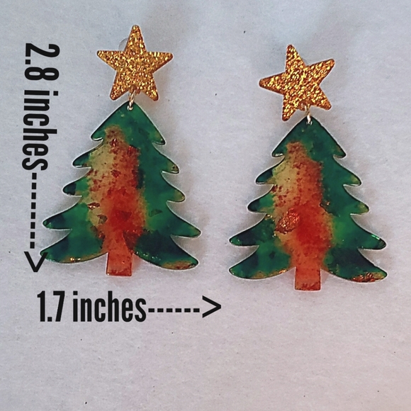 Fashion Fun Christmas Tree Earrings - Picture 3 of 6